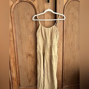 Waist-Defined Smocked Tiered Midi Cami Dress